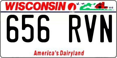 WI license plate 656RVN
