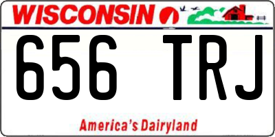 WI license plate 656TRJ