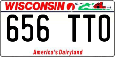WI license plate 656TTO