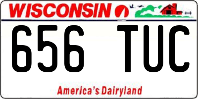 WI license plate 656TUC