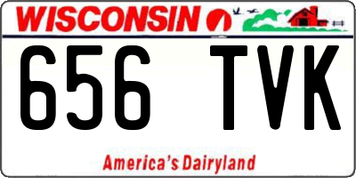 WI license plate 656TVK