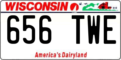WI license plate 656TWE