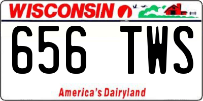 WI license plate 656TWS