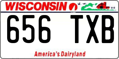 WI license plate 656TXB