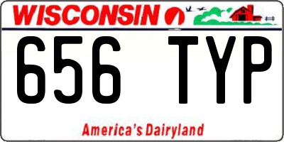WI license plate 656TYP