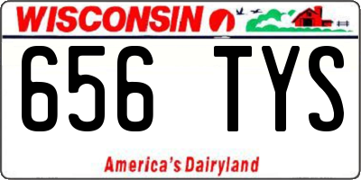 WI license plate 656TYS