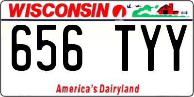 WI license plate 656TYY
