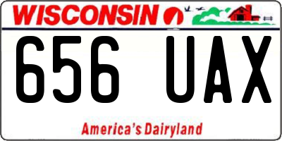 WI license plate 656UAX