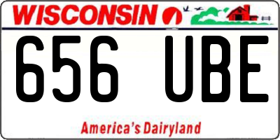 WI license plate 656UBE