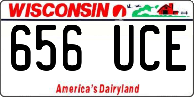 WI license plate 656UCE