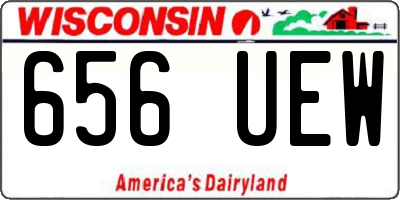WI license plate 656UEW
