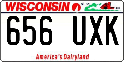 WI license plate 656UXK