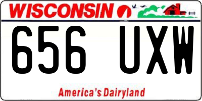 WI license plate 656UXW