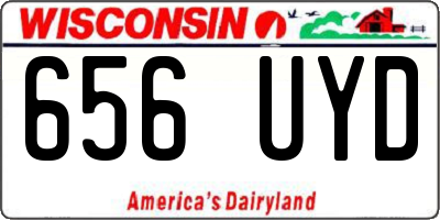 WI license plate 656UYD