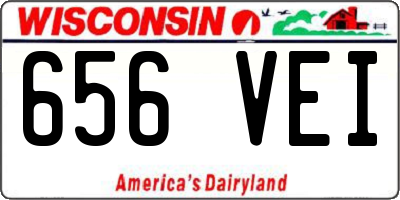 WI license plate 656VEI