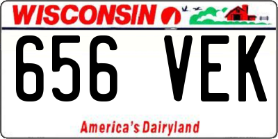 WI license plate 656VEK