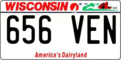 WI license plate 656VEN