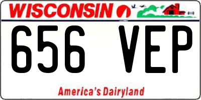 WI license plate 656VEP