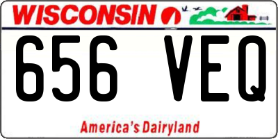 WI license plate 656VEQ