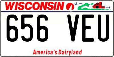 WI license plate 656VEU
