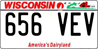 WI license plate 656VEV