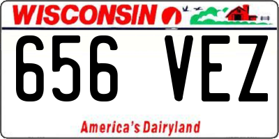 WI license plate 656VEZ