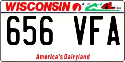 WI license plate 656VFA