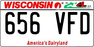 WI license plate 656VFD