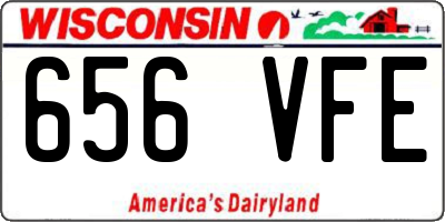 WI license plate 656VFE