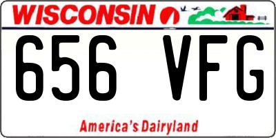 WI license plate 656VFG