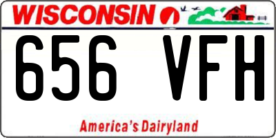 WI license plate 656VFH