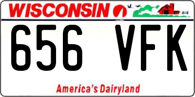WI license plate 656VFK