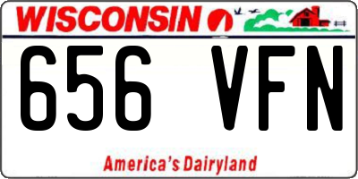 WI license plate 656VFN