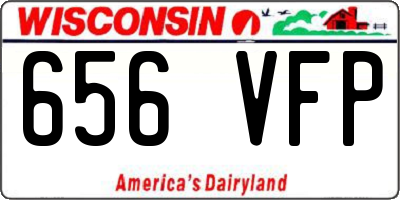 WI license plate 656VFP
