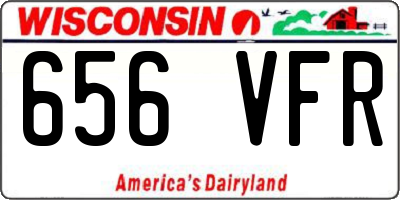 WI license plate 656VFR