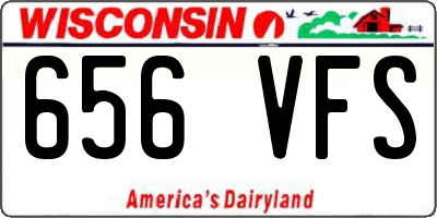 WI license plate 656VFS