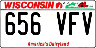 WI license plate 656VFV