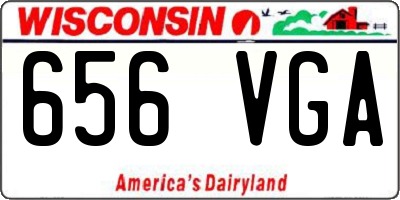 WI license plate 656VGA