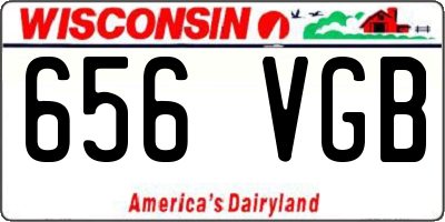 WI license plate 656VGB