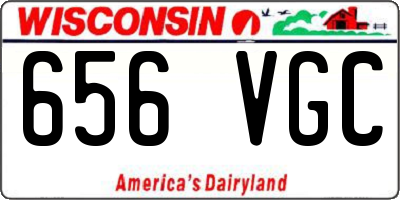WI license plate 656VGC