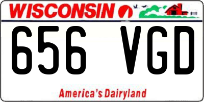 WI license plate 656VGD