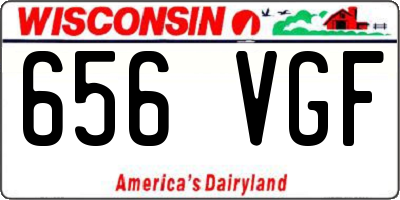 WI license plate 656VGF