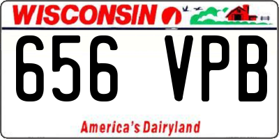 WI license plate 656VPB