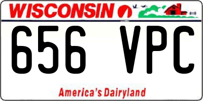 WI license plate 656VPC