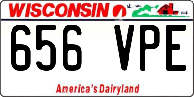 WI license plate 656VPE