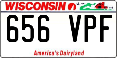 WI license plate 656VPF