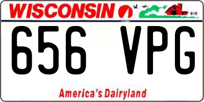 WI license plate 656VPG