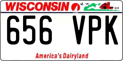 WI license plate 656VPK