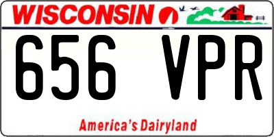 WI license plate 656VPR
