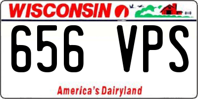 WI license plate 656VPS